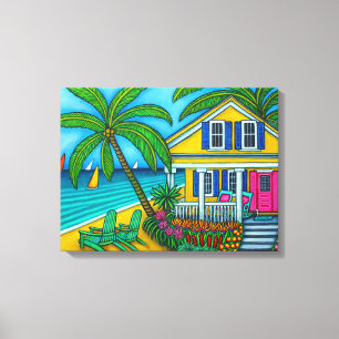 Ticket to Paradise Canvas Print by Lisa Lorenz