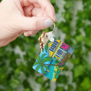 Ticket to Paradise Keychain by Lisa Lorenz