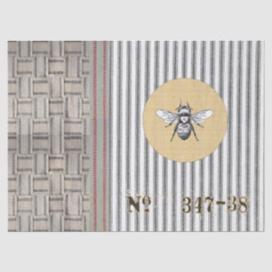 Ticking Woven Jute Bee Tissue Paper