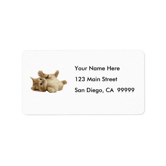 Tickle Me Kitten Label (Front)