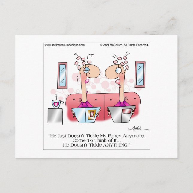 TICKLE MY FANCY Postcard by April McCallum (Front)