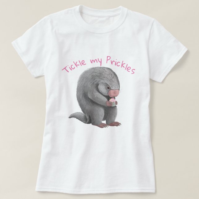 Tickle my prickles porcupine T-Shirt (Design Front)