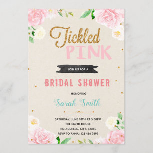 Tickle pink shower party invitation
