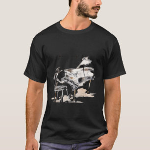 Tickle The Ivories Piano Player Pianist Music Illu T-Shirt