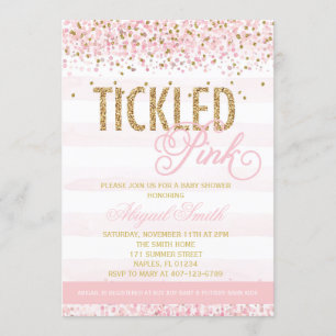Tickled Pink Baby Shower Invitation