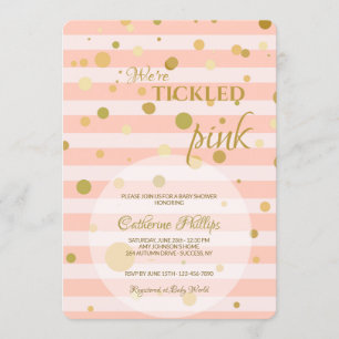Tickled Pink Baby Shower Invitation