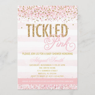 Tickled Pink Baby Shower Invitation