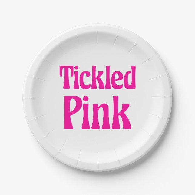 Tickled Pink Paper Plate (Front)