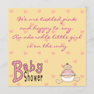 Tickled Pink Shower Invitations