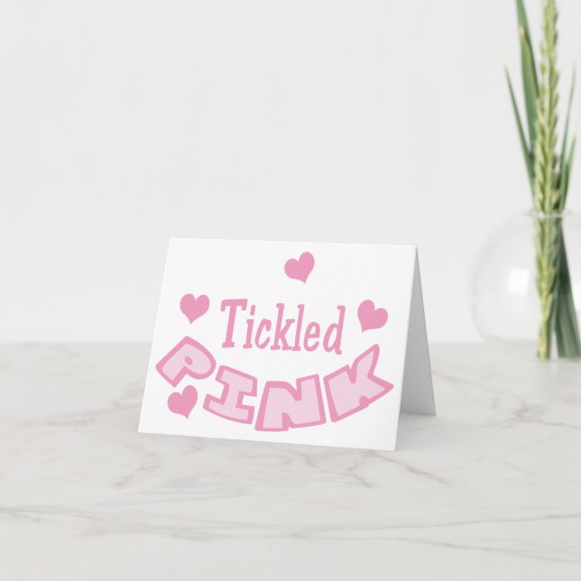 Tickled Pink Thank You Card (Front)