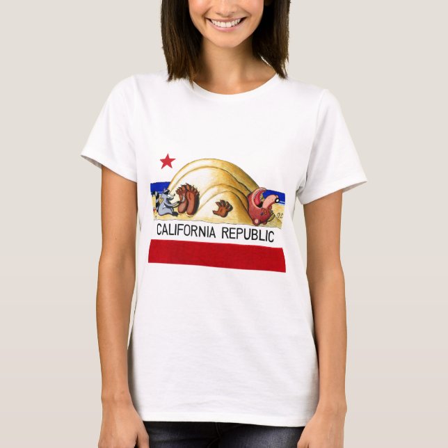 Ticklish California Bear Flag T-Shirt (Front)