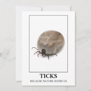 Ticks Because Nature Hates Us – Parasite Fun Holiday Card