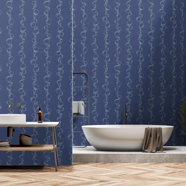 Tidal Bubble Trails Wallpaper (Bathroom)