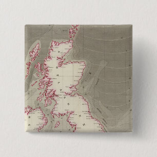 Tidal chart British Seas 15 Cm Square Badge