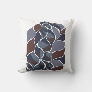 Tidal Echoes – Abstract Earth-Tone Art Tee KRAAL Cushion
