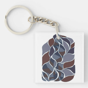 Tidal Echoes – Abstract Earth-Tone Art Tee   KRAAL Key Ring