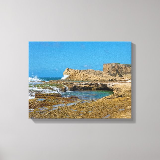 Tidal Pools and Rock Ledges of Punta Las Tunas Canvas Print (Front)
