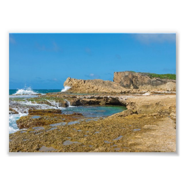 Tidal Pools and Rock Ledges of Punta Las Tunas Photo Print (Front)