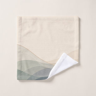 Tidal Veil Sea Glass Coastal Bathroom Towel Set