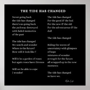 Tide Has Changed New Beginning Fresh Start poem  Poster