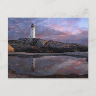 Tide Pool by Lighthouse Postcard
