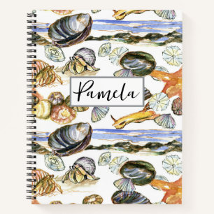 Tide Pool Sea Creatures Ocean Life Personalised Notebook