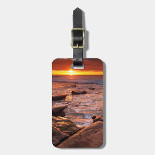Tide pools at sunset, California Luggage Tag