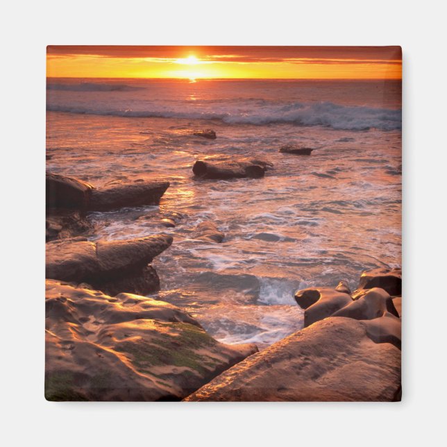 Tide pools at sunset, California Magnet (Front)