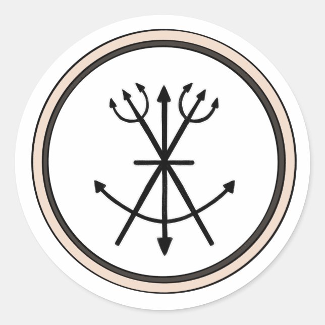 Tidents, Spears and Harpoons Classic Round Sticker (Front)