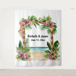 Tides of Love Arch Wedding Backdrop Tapestry