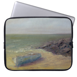 Tide's Rolling In - Boat on the Shore Laptop Sleeve