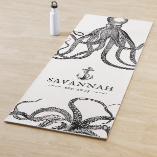 Tide's Tentacles   Octopus Theme Yoga Mat