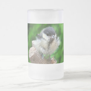 Tidi my Bird the Parus Major Frosted Glass Beer Mug
