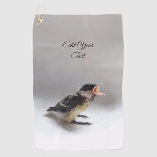 Tidi my Bird the Parus Major Golf Towel