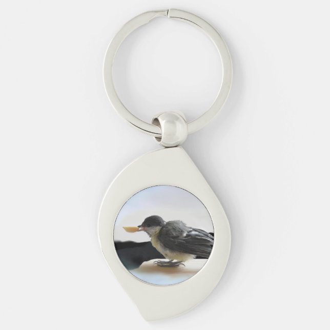 Tidi my Bird the Parus Major Key Ring (Front)