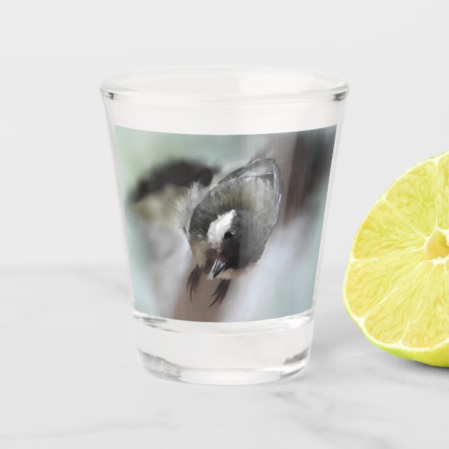 Tidi my Bird the Parus Major Shot Glass (Front)