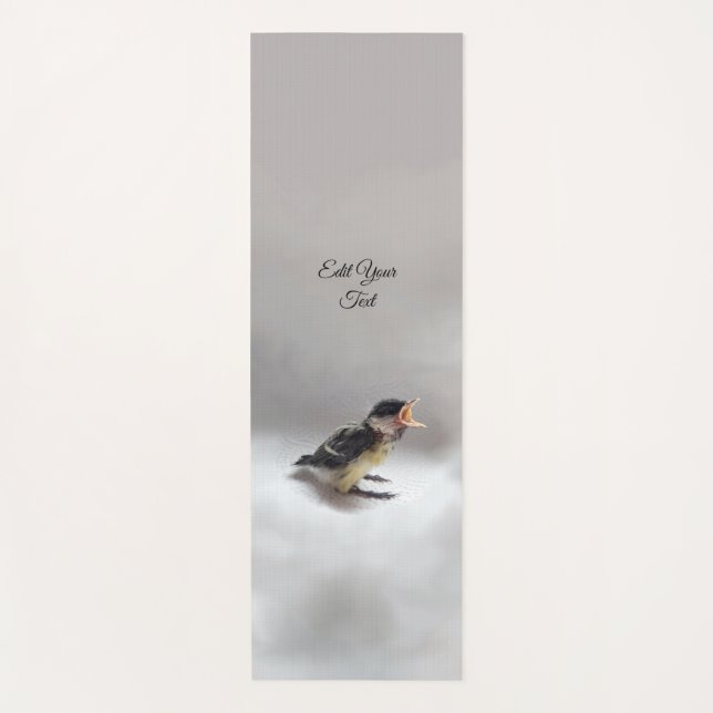 Tidi my Bird the Parus Major Yoga Mat (Front)