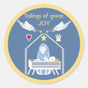 Tidings of great joy Nativity Sticker