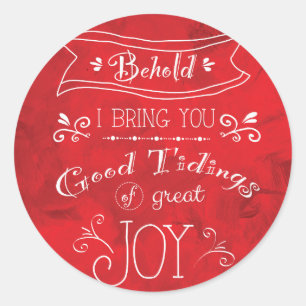 Tidings of Joy by Jan Marvin Classic Round Sticker