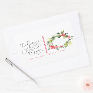 Tidings of Joy Christmas Holiday Greeting Sticker