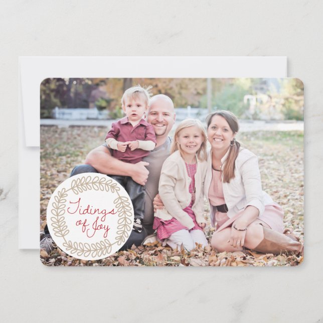 Tidings of Joy - Photo Christmas Card (Front)