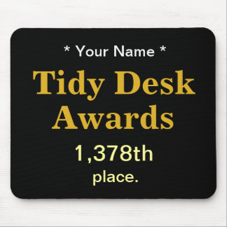 Tidy Desk Awards Add Name Cruel Coworker Joke Gift Mouse Mat