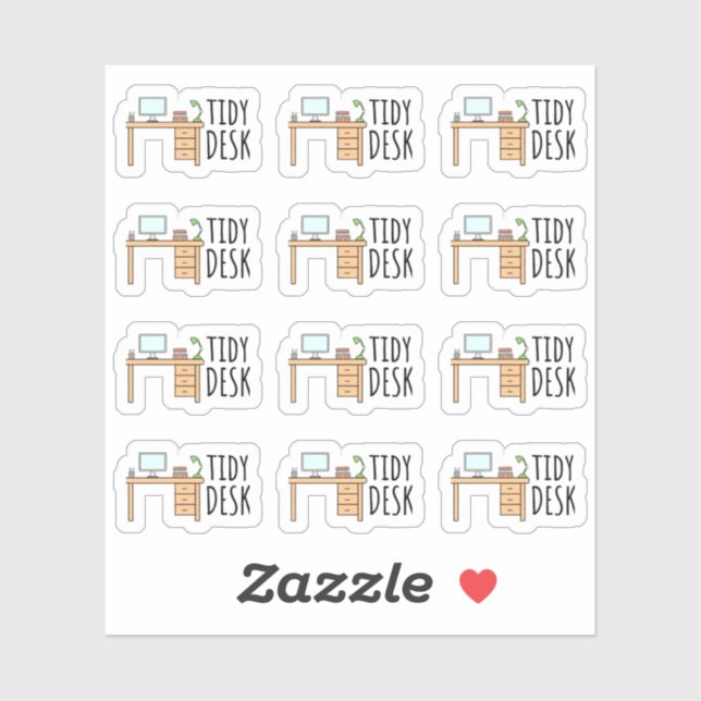 Tidy Desk Study Table Cleaning Reminder Planner (Sheet)