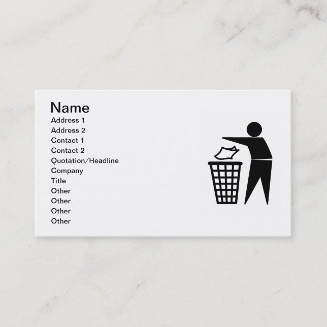 Tidy Man Business Card (Front)