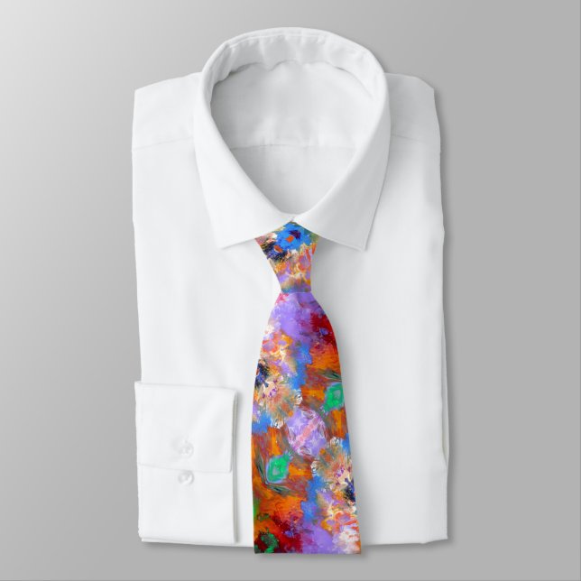 Tie - 020 - Abstract C - Neck Tie (Tied)