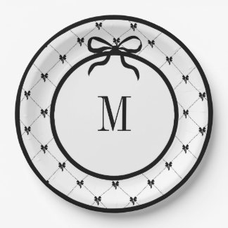 Tie a Bow 9" Monogrammed Plate