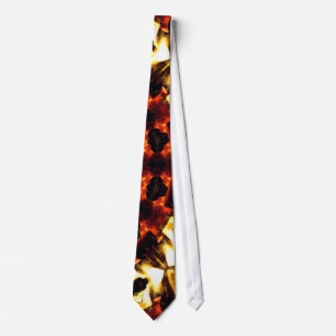 Tie, Abstract Fire Lava Kscope, Customisable Image Tie