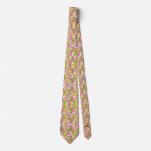 Tie : Abstract Leaves (orange)