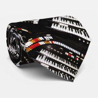 Tie, Antique Organ Keyboard, Pattern Repeats