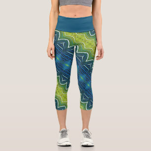 tie die capri leggings